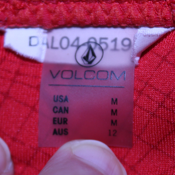 Volcom Bikini Sports Bra Red Women's Size Medium - Picture 5 of 10